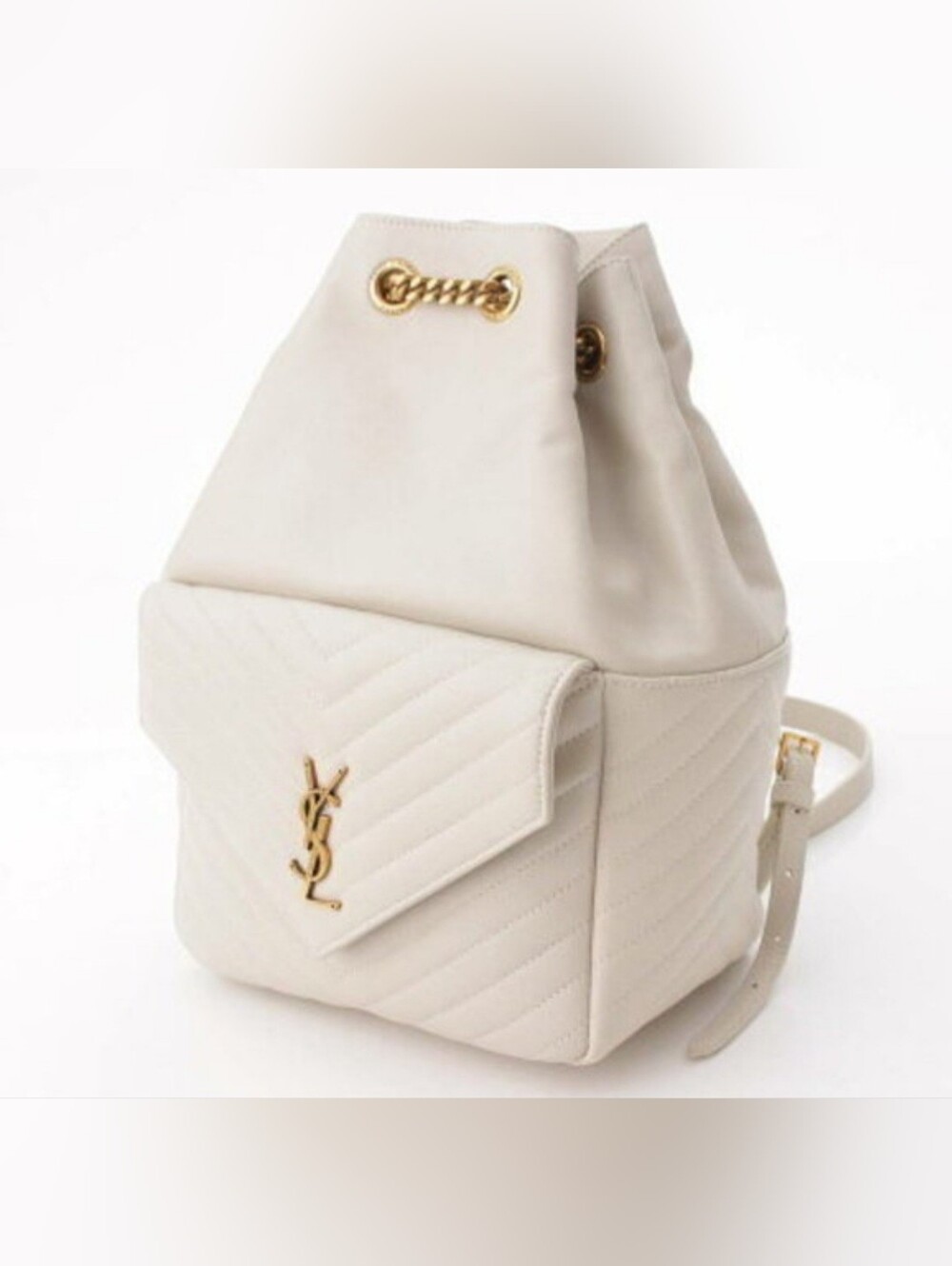 Authentic Saint Laurent Joe Quilted Lambskin Leather Backpack Gold Hardware - Picture 10 of 11